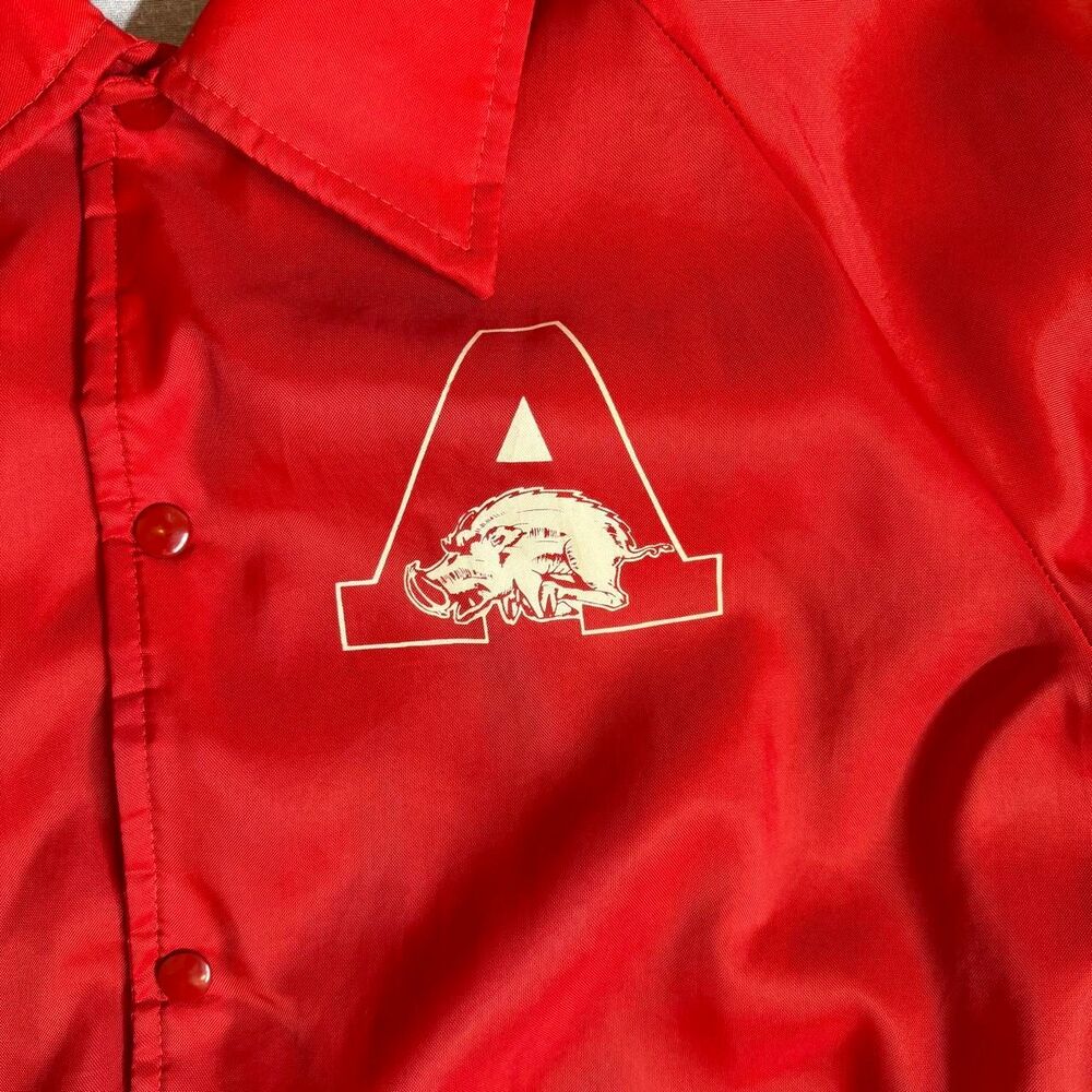 80’s Vintage Arkansas Razorbacks Chalk Line Coaches Jacket XL
